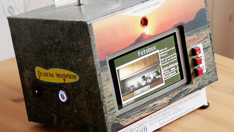 Fotobox-Tisch in der linken Seitenansicht