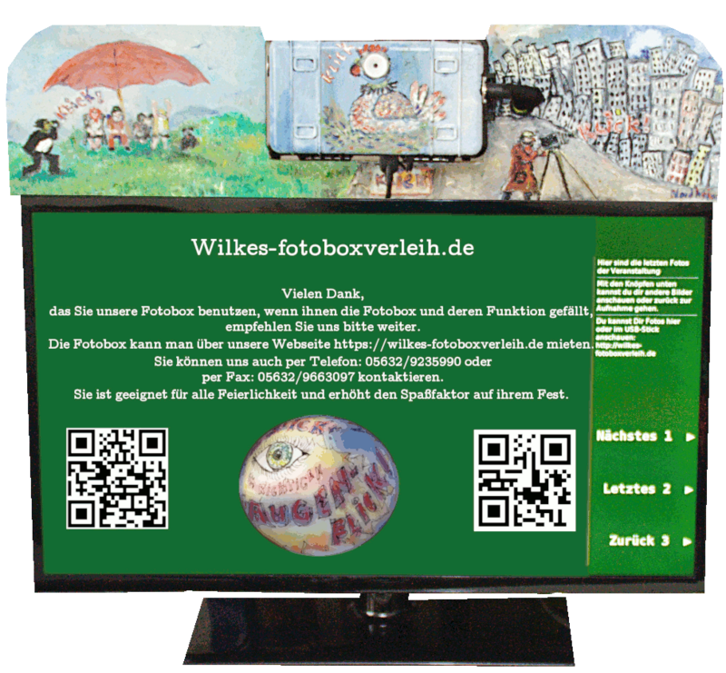 Hier sehen Sie die Fotobox-Fernseher