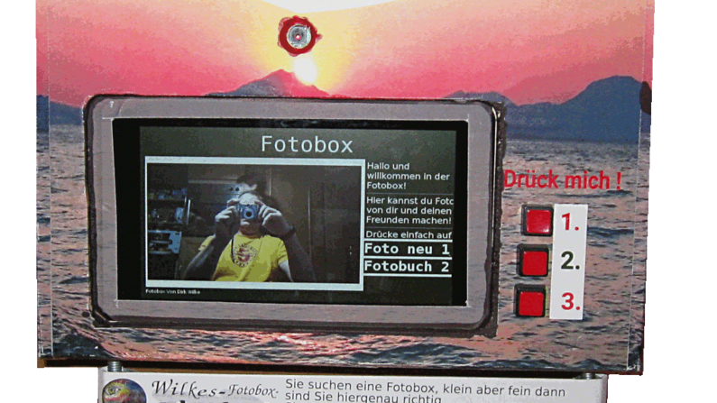 Fotobox-Tisch in der Vorderansicht